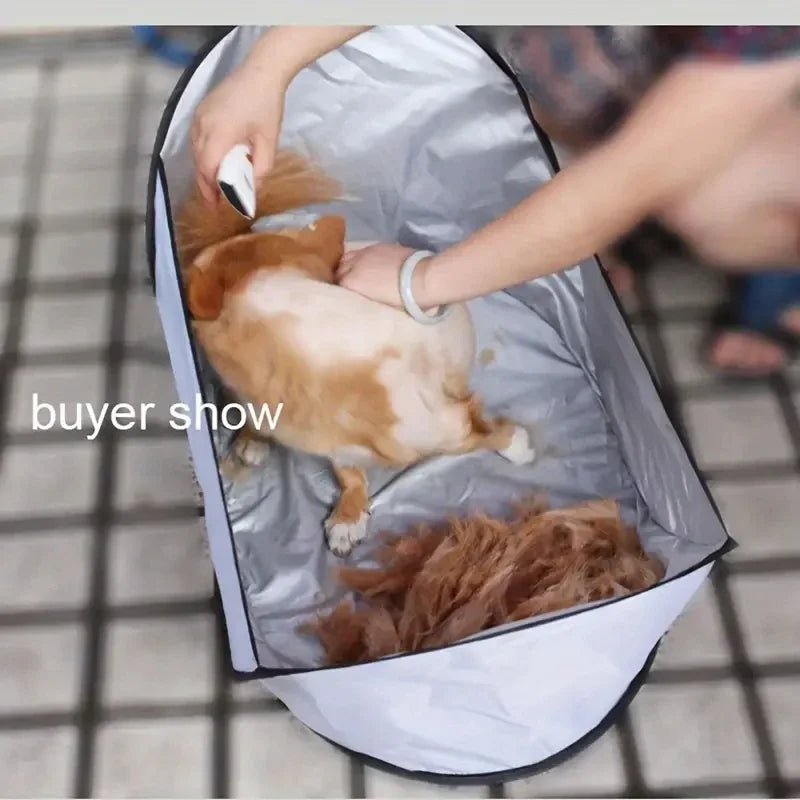 Hundehaarfänger-Zelt – wasserdichter, verstellbarer, ordentlicher Friseurumhang zum einfachen Trimmen und Rasieren von Hunden von eddy-store.de