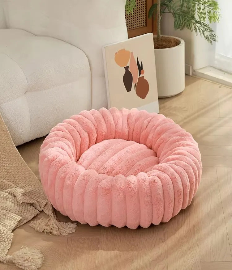 Flauschiges rundes Hundebett von edddy-shop