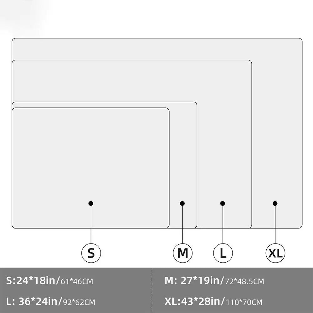 Größentabelle S M L XL