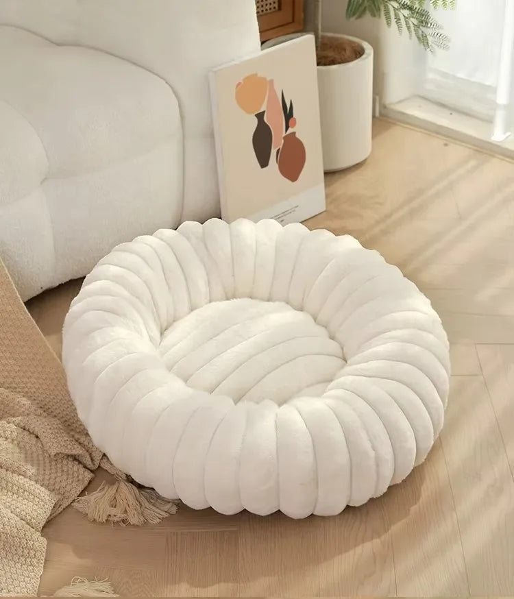Flauschiges rundes Hundebett von edddy-shop