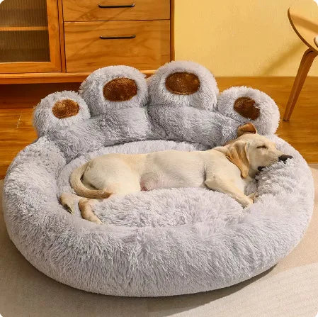 Beruhigendes Plüsch-Hundebett – Donut-Form