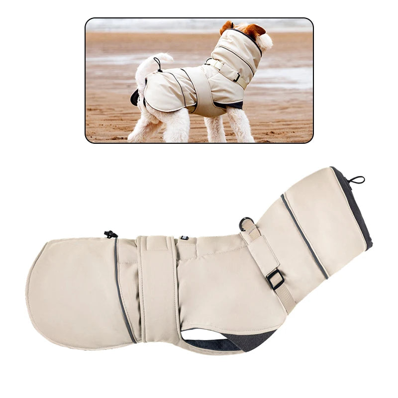 Winter-Hundemantel – warm, winddicht & mit Fleecefutter