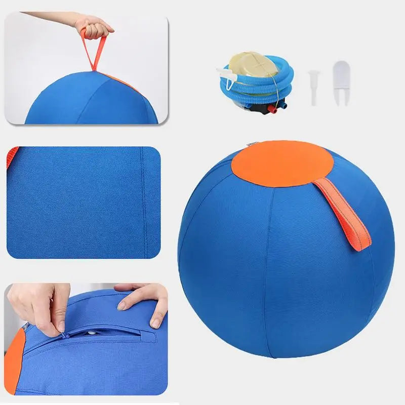 Blauer Hundeball riesengroß 45 cm zum spielen aus dem eddy-shop.de