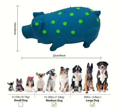 Hundespielzeug Bertie das Knautschschwein  – Knautschen, Quieken & Spielen