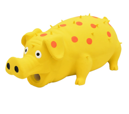 Hundespielzeug Bertie das Knautschschwein  – Knautschen, Quieken & Spielen