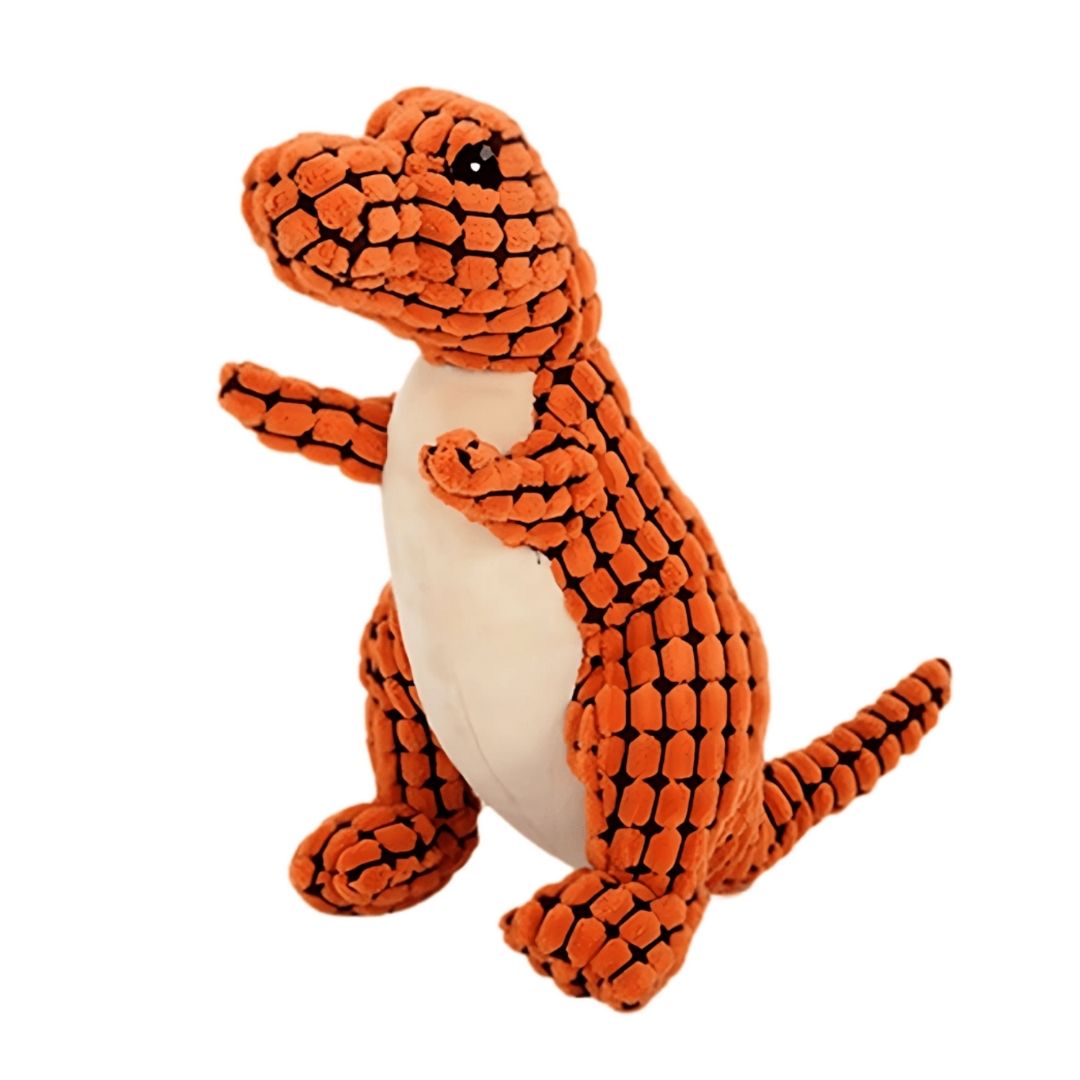 Bruno der Dinosaurier von Hunden geliebt