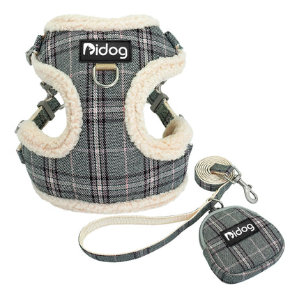Hundegeschirr Warmes Fleece-Geschirr mit Leine