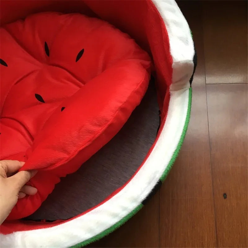Stylisches Hundebett Wassermelone mit weicher Polsterung