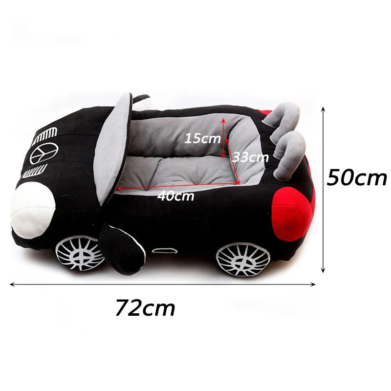 Innenansicht Auto-Hundebett – weiche Polsterung, Einheitsgröße 72 × 50 cm, ideal für Chihuahua und Malteser