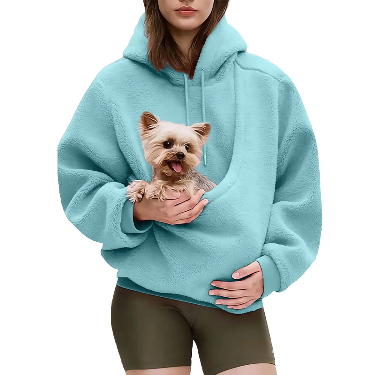 Fleecepullover mit Kapuze