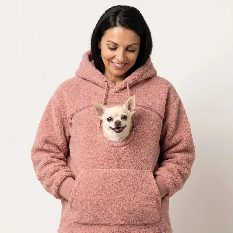 Dickes Flanell-Fleece-Kapuzensweatshirt,