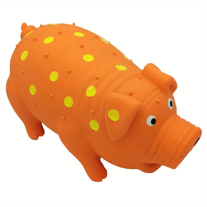 Hundespielzeug Bertie das Knautschschwein  – Knautschen, Quieken & Spielen