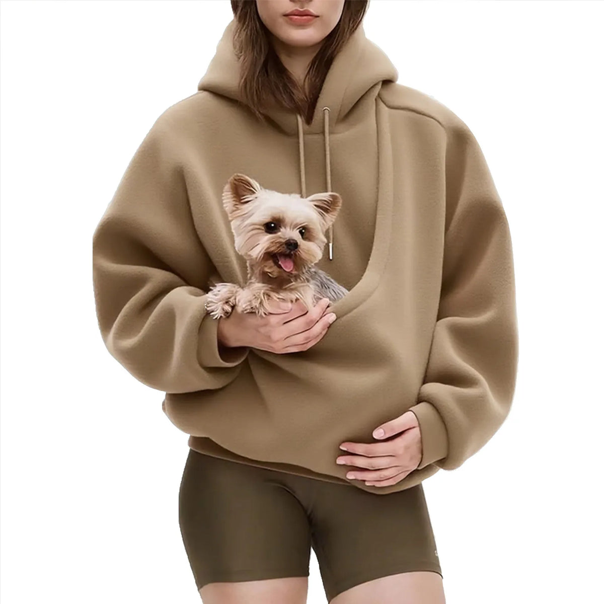 Fleecepullover mit Kapuze