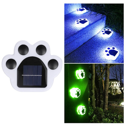 Hund Kabellose Solar-Gartenbeleuchtung im Pfotenabdruck-Design