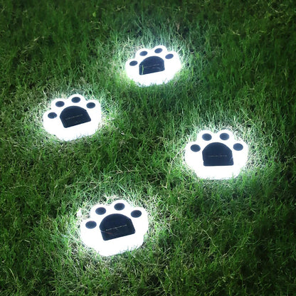 Hund Kabellose Solar-Gartenbeleuchtung im Pfotenabdruck-Design