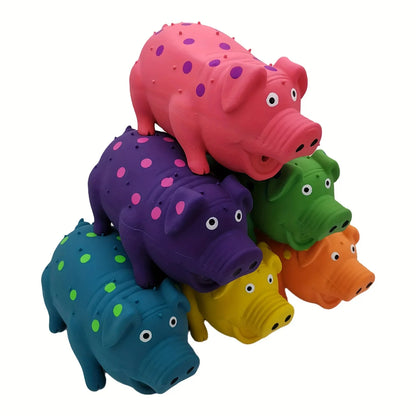Hundespielzeug Bertie das Knautschschwein  – Knautschen, Quieken & Spielen