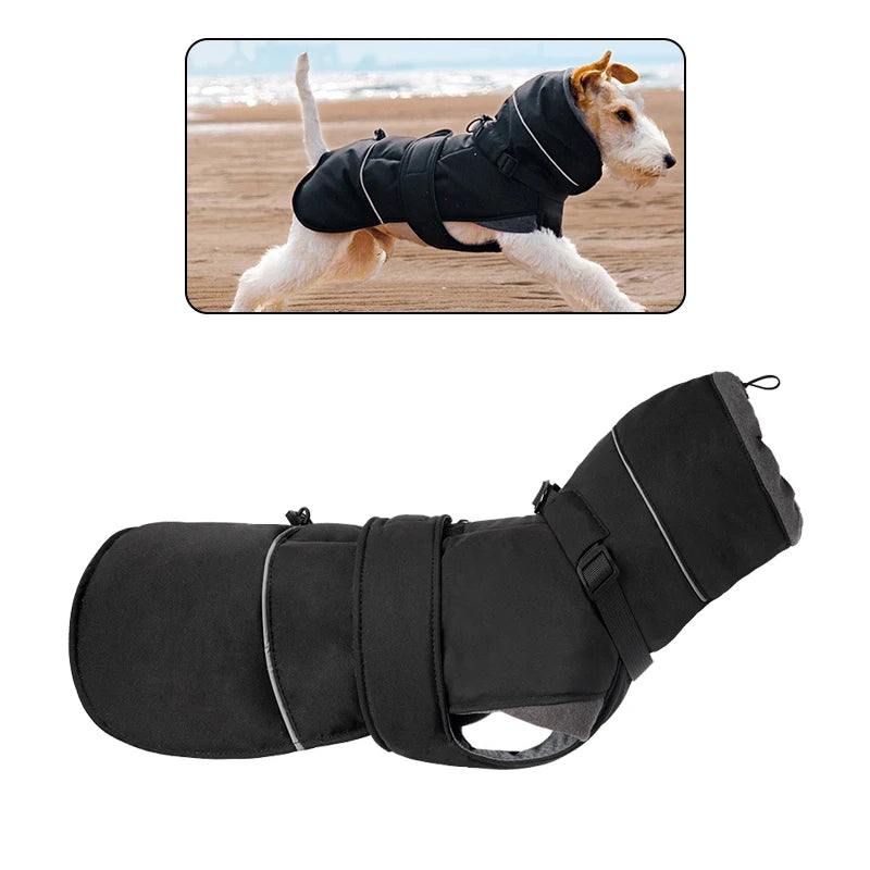 Winter-Hundemantel – warm, winddicht & mit Fleecefutter