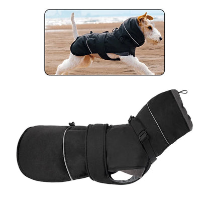 Winter-Hundemantel – warm, winddicht & mit Fleecefutter