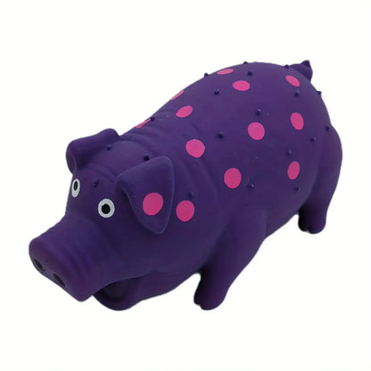 Hundespielzeug Bertie das Knautschschwein  – Knautschen, Quieken & Spielen