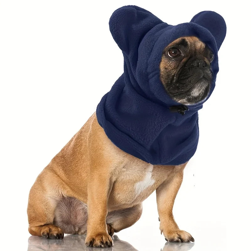 Hundekapuze unter Wintermantel getragen – Kombination im Alltag