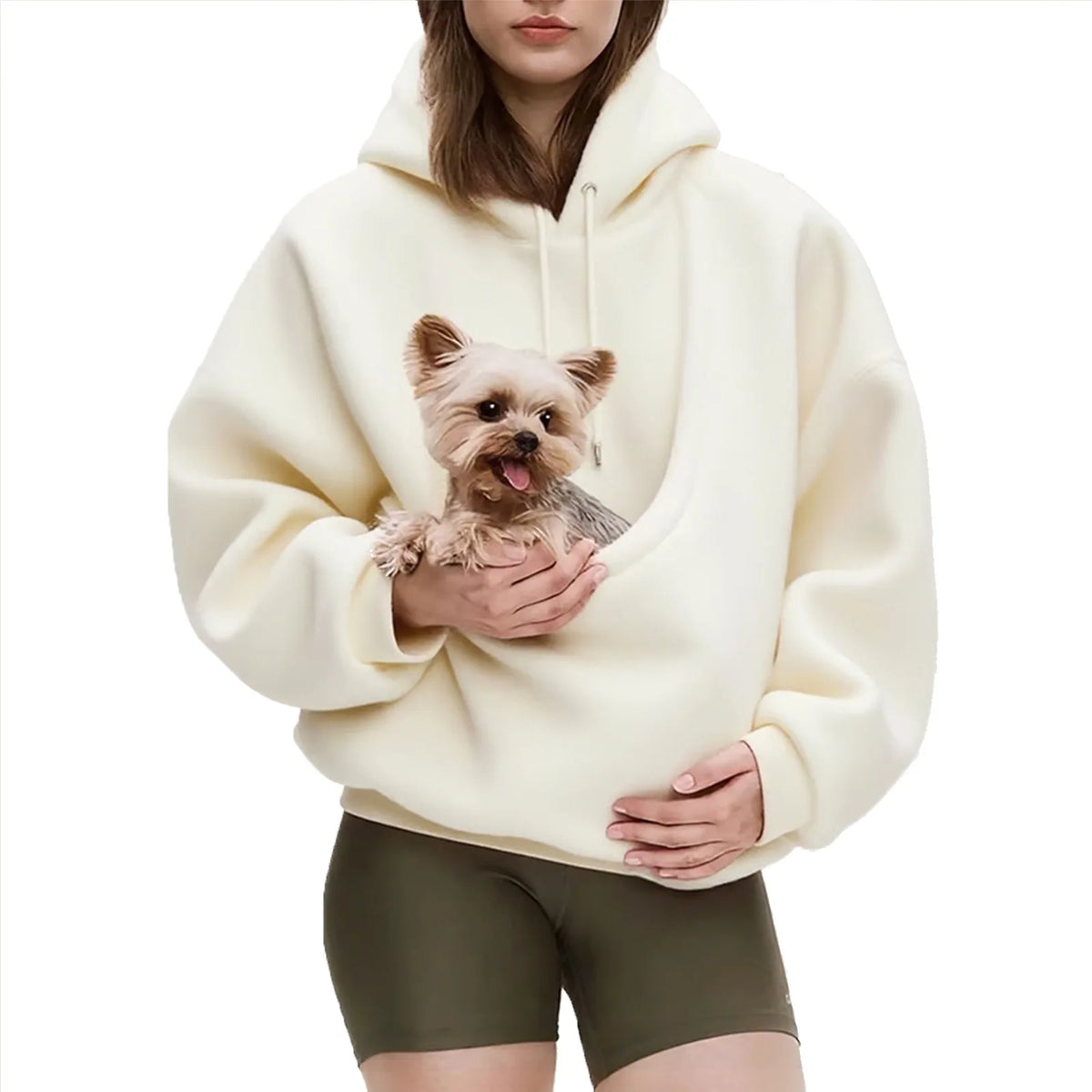 Fleecepullover mit Kapuze