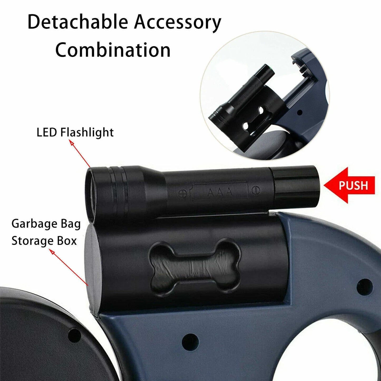Einziehbare Leine mit LED-Licht, doppelter Verwicklung, Dual Doggie, 360-Grad-Drehung, kein Verknoten für jeden Hund, 2 Hunde, 3 m Seile für Haustierhunde vom eddy-shop