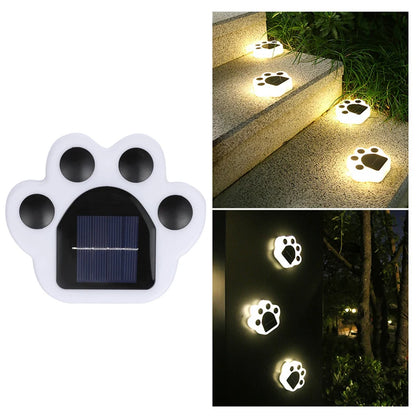 Hund Kabellose Solar-Gartenbeleuchtung im Pfotenabdruck-Design