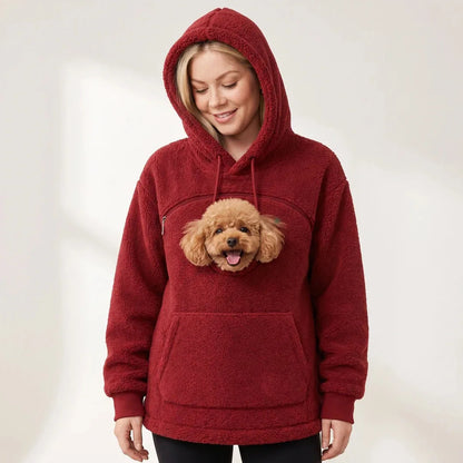 Dickes Flanell-Fleece-Kapuzensweatshirt,