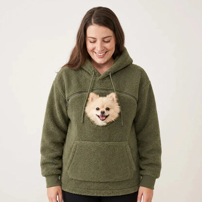 Dickes Flanell-Fleece-Kapuzensweatshirt,