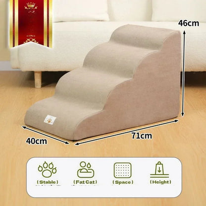 Hundetreppe mit Memory-Schaum – 2-4 Stufen in stilvollen Farben