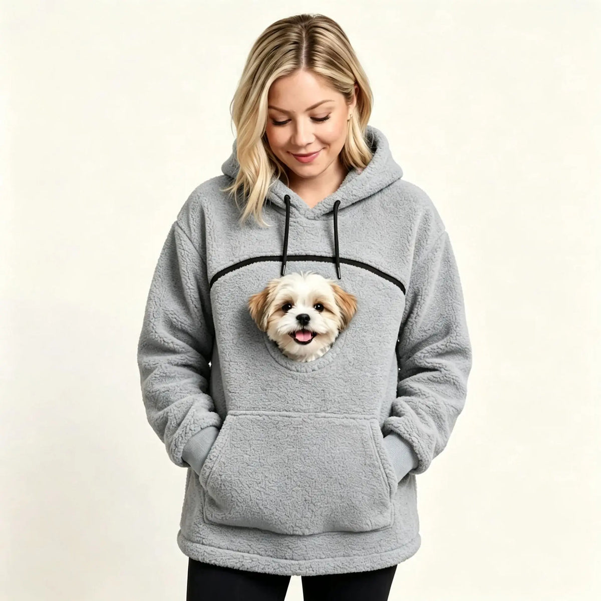 Dickes Flanell-Fleece-Kapuzensweatshirt,
