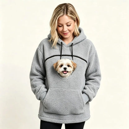Dickes Flanell-Fleece-Kapuzensweatshirt,