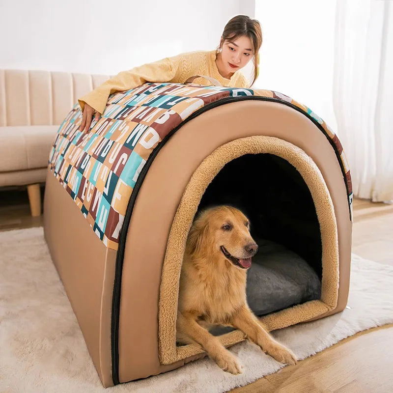 Hundehütte vereint Wärme, und Schutz 