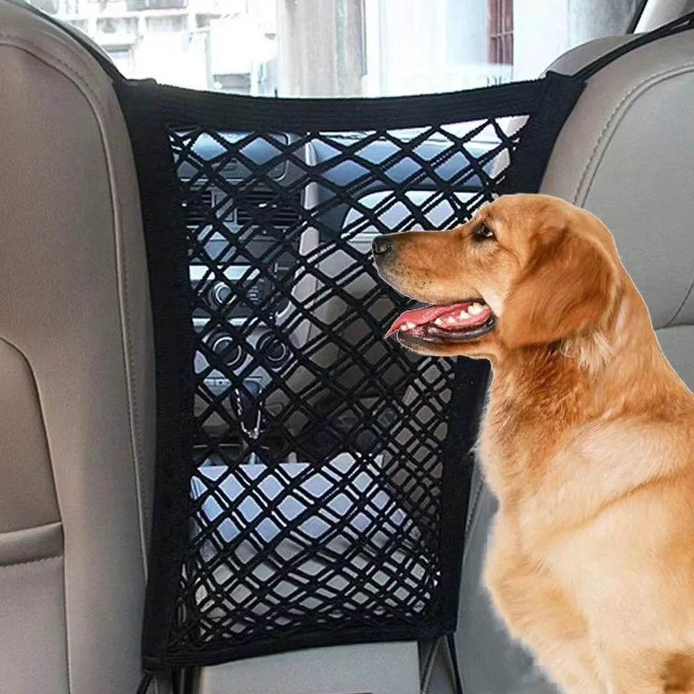 Hundegitter Auto als Schutznetz zwischen Vorder- und Rücksitz für mehr Ruhe beim Fahren im eddy-shop
