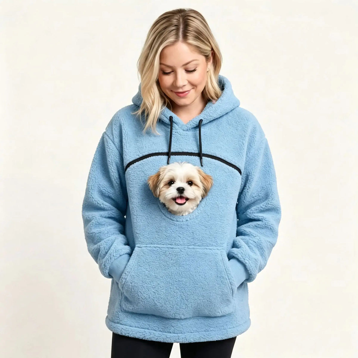Dickes Flanell-Fleece-Kapuzensweatshirt,