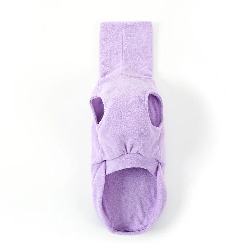 Whippet-Mantel aus Fleece – Violett