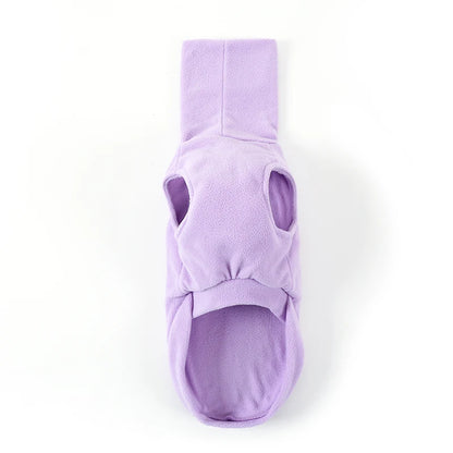 Whippet-Mantel aus Fleece – Violett