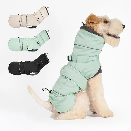 Winter-Hundemantel – warm, winddicht & mit Fleecefutter