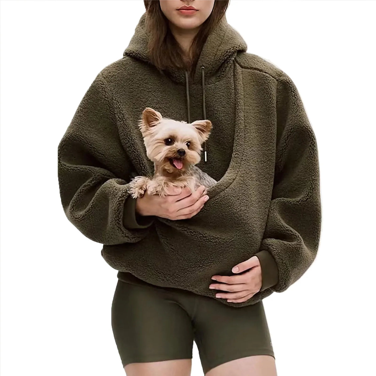 Fleecepullover mit Kapuze