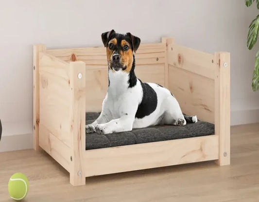 Hundsofa aus Naturholz für kleine Hunde