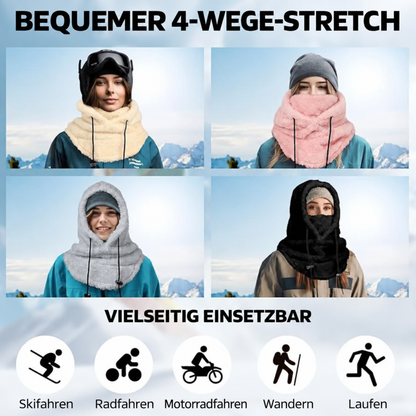 Fleece-Kapuzenschal – warme Ohren auf der Gassirunde